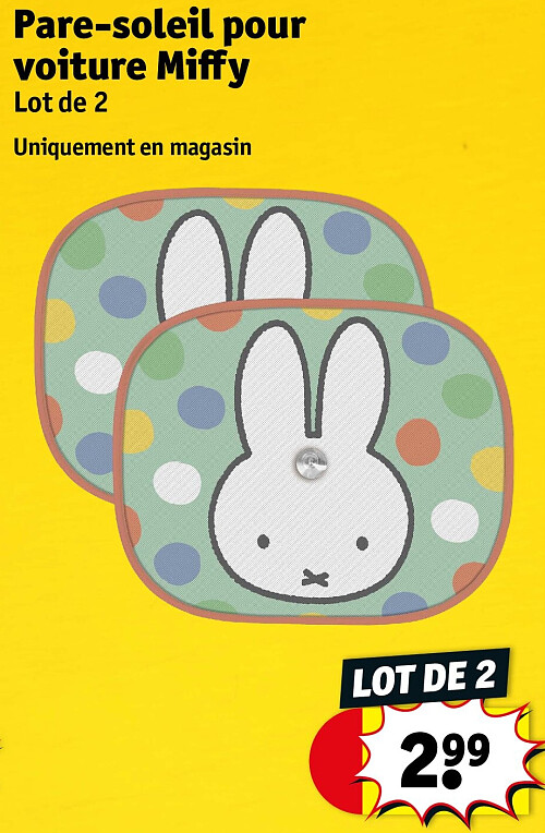 Pare-soleil pour voiture Miffy