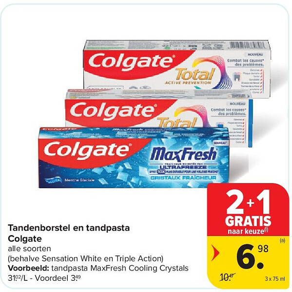 Tandenborstel en tandpasta Colgate