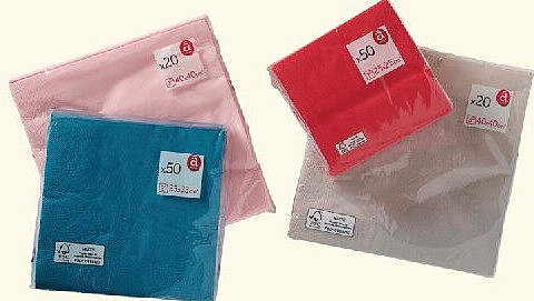 Les 50 serviettes 33 cm 2 plis Actuel