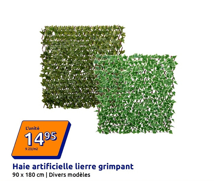 Haie artificielle lierre grimpant
