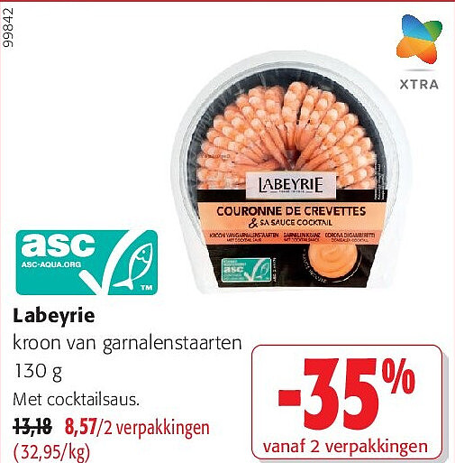 Labeyrie kroon van garnalenstaarten 130 g