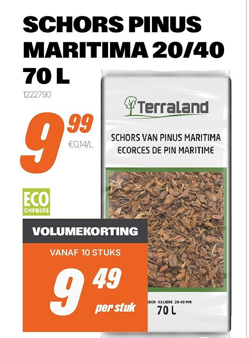 SCHORS PINUS MARITIMA 20/40 70 L