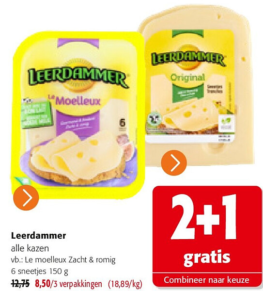 Leerdammer Le moelleux Zacht & romig 6 sneetjes 150 g
