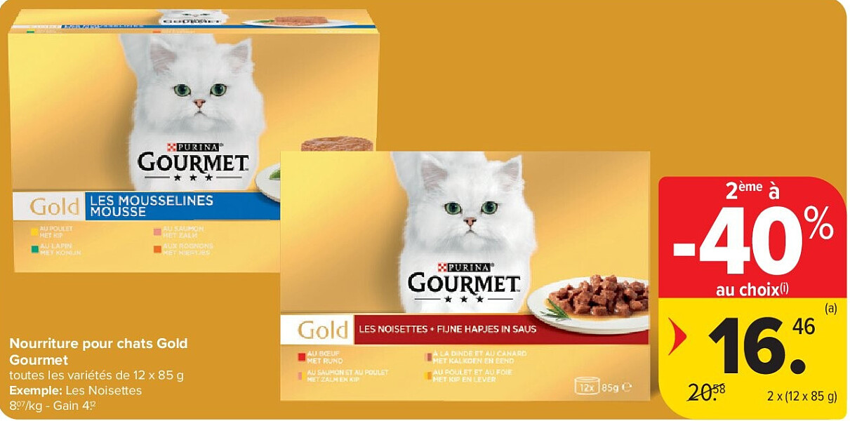 Nourriture pour chats Gold Gourmet 2 x (12 x 85 g)