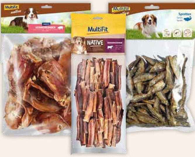 MultiFit Native snacks hond - varkensoren 400 g