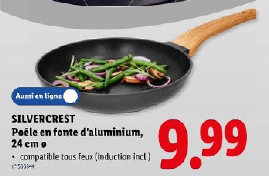 Poêle en fonte d'aluminium, 24 cm