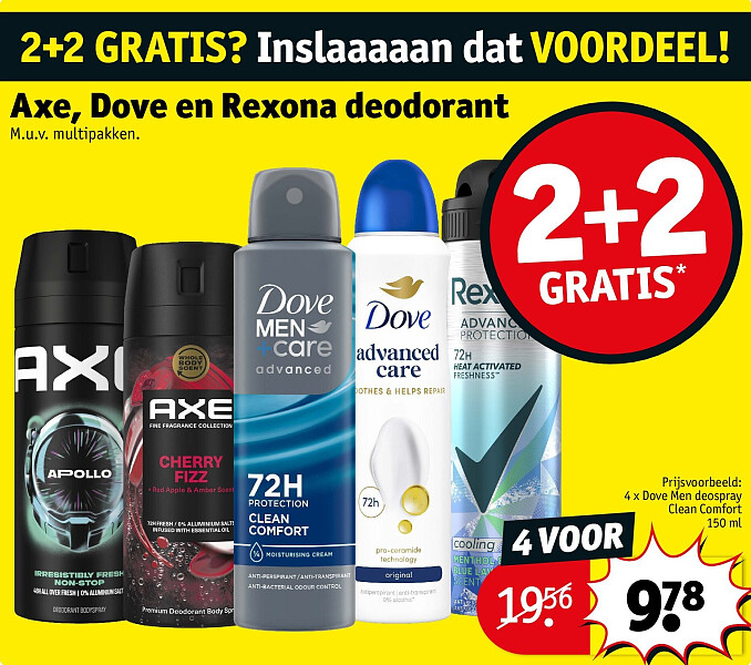 Axe, Dove en Rexona deodorant