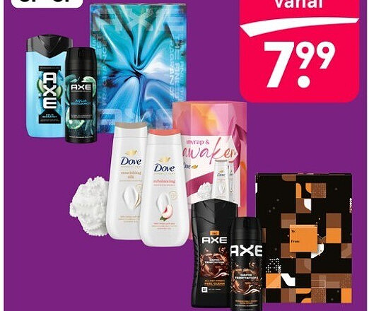 Dove en Axe giftsets