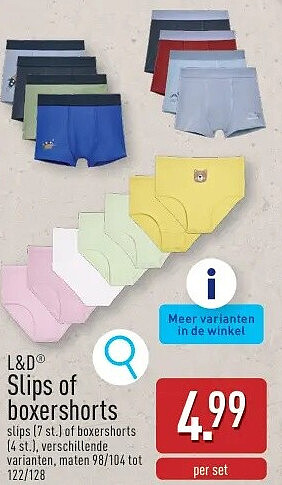 Slips of boxershorts
