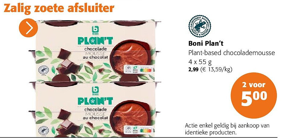 Boni Plan’t Plant-based chocolademousse
