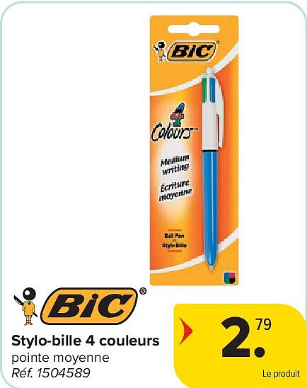 BIC Stylo-bille 4 couleurs