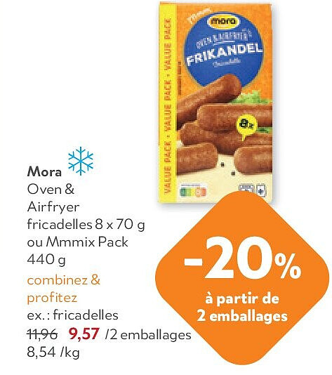Mora Oven & Airfryer fricadelles 8 x 70 g