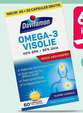 Davitamon Omega-3 visolie 60 capsules