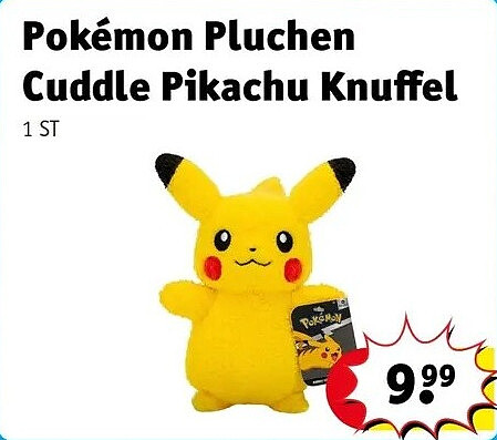 Pokémon Pluchen Cuddle Pikachu Knuffel