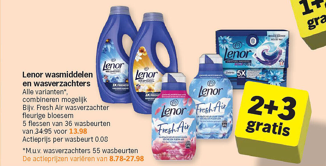 Lenor wasmiddelen en wasverzachters