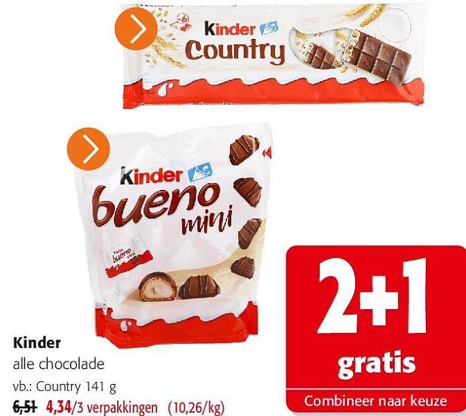 Kinder alle chocolade