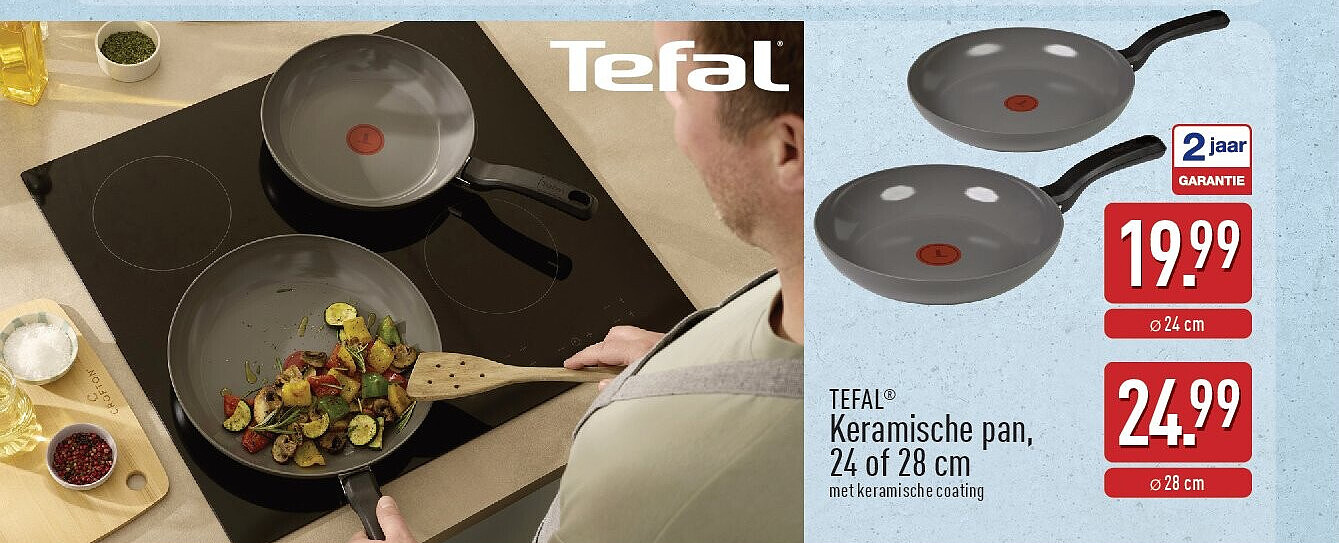 Keramische pan, 24 of 28 cm