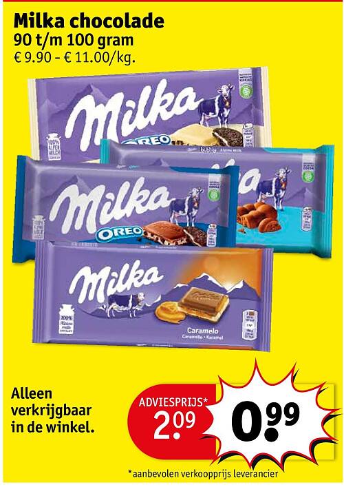 Milka chocolade