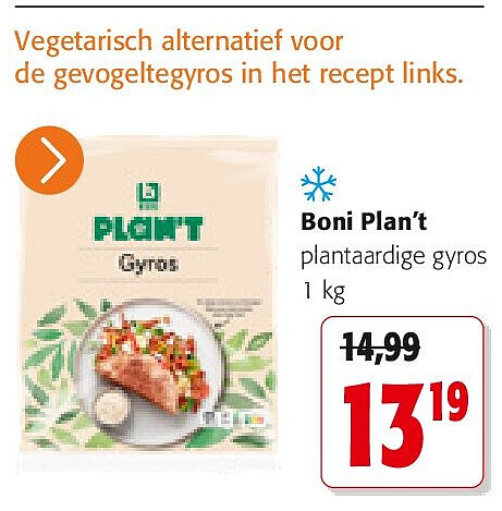 Boni Plan’t plantaardige gyros 1 kg