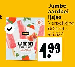 Jumbo aardbei ijsjes