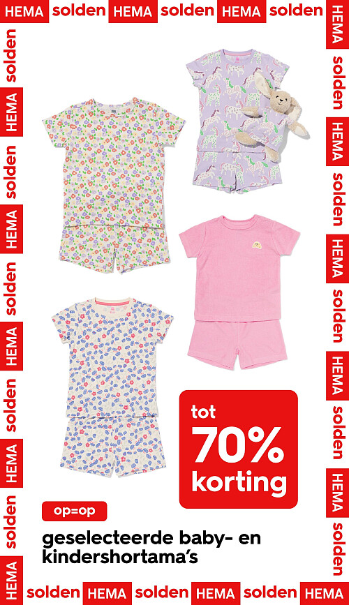 geselecteerde baby- en kindershortama’s