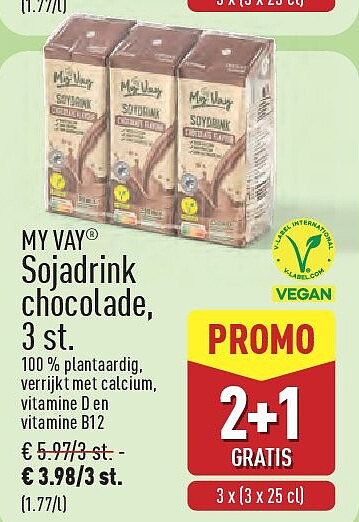 Sojadrink chocolade, 3st.