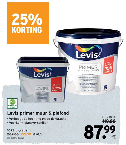 Levis primer muur & plafond