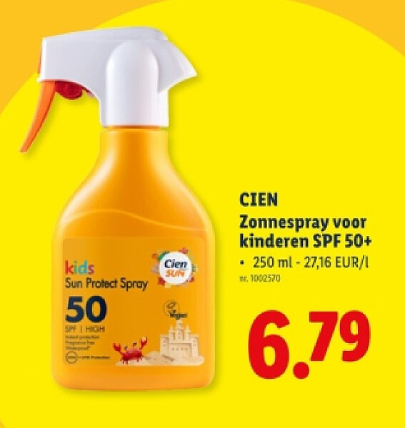 Zonnespray voor kinderen SPF 50+