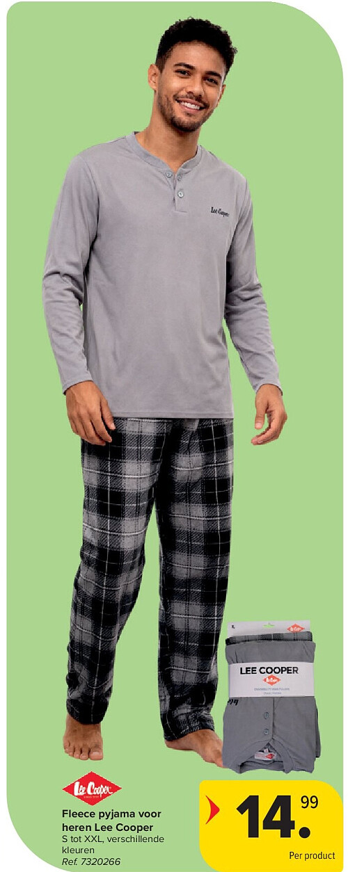 Fleece pyjama voor heren Lee Cooper