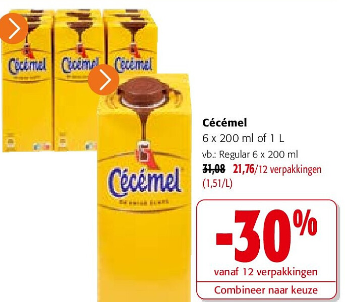 Cécémel 6 x 200 ml of 1 L