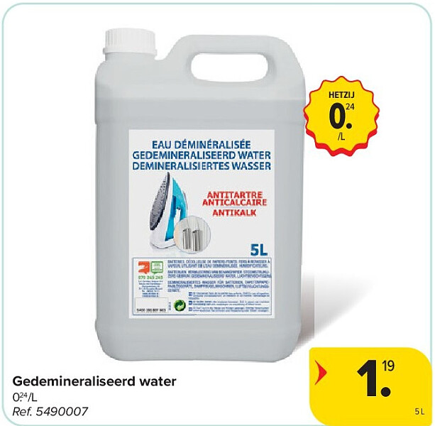 Gedemineraliseerd water