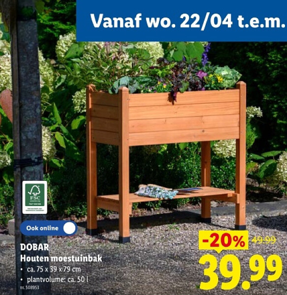 Houten moestuinbak