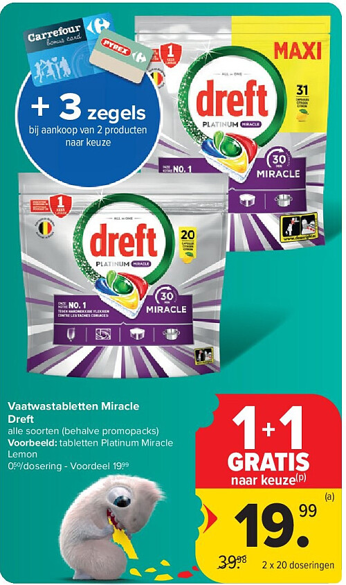 Vaatwastabletten Miracle Dreft