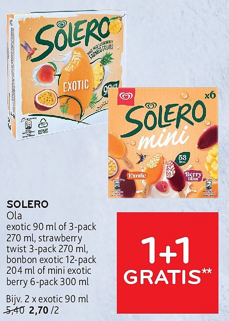 SOLERO Ola exotic 90 ml of 3-pack 270 ml
