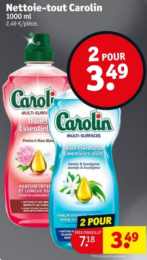 Nettoie-tout Carolin 1000 ml 2 POUR