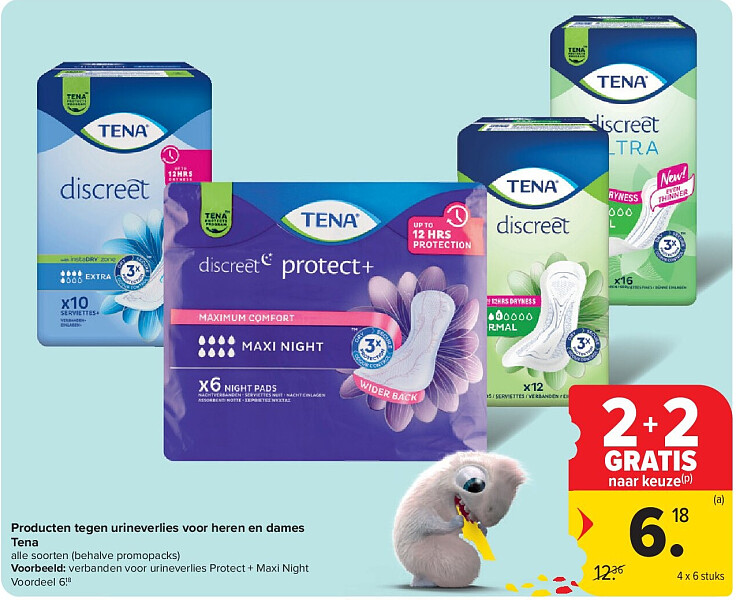 Producten tegen urineverlies voor heren en dames Tena