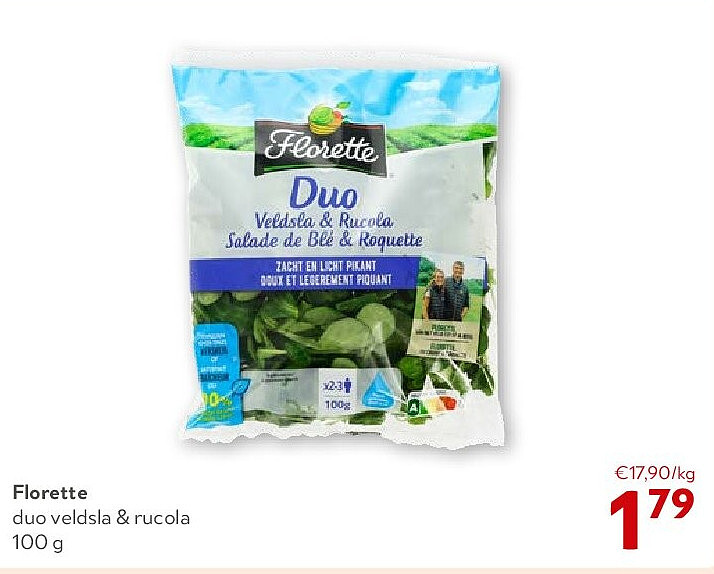 Florette duo veldsla & rucola 100 g