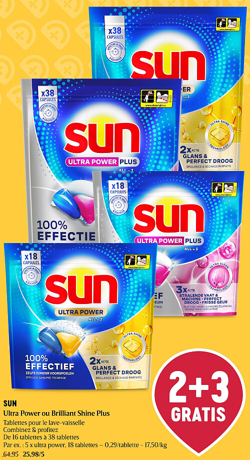 SUN Ultra Power ou Brilliant Shine Plus