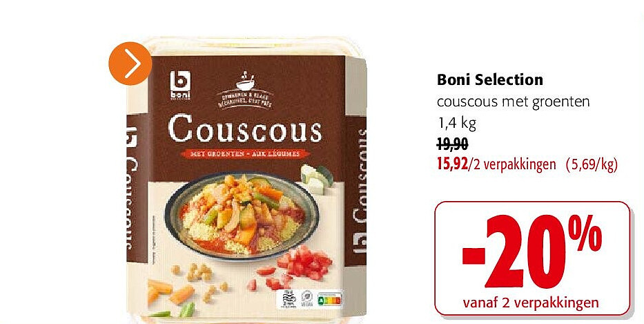 Boni Selection couscous met groenten 1,4 kg