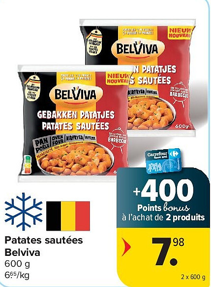 Patates sautées Belviva 2 x 600 g