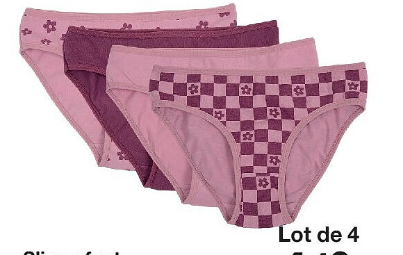 Slip enfant Tailles 134-176 /8-16Y 55 % coton/40 % polyester/ 5 % élasthanne
