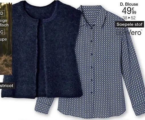 Grafische blouse in zuivere viscose Lenzing EcoVero