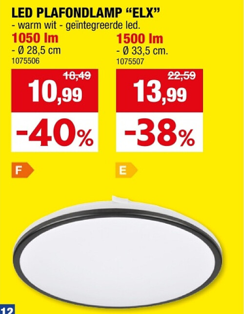 LED PLAFONDLAMP "ELX"