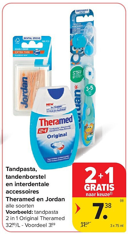 Tandpasta, tandenborstel en interdentale accessoires Theramed en Jordan