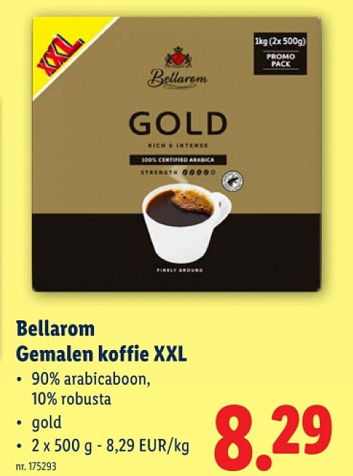 Gemalen koffie XXL