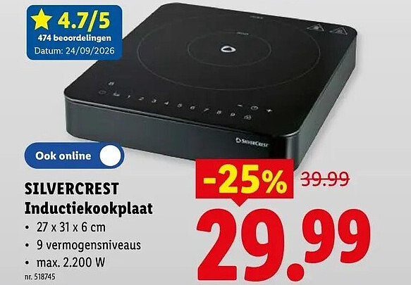 SILVERCREST Inductiekookplaat