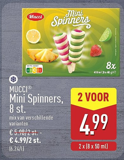 Mini Spinners, 8st.