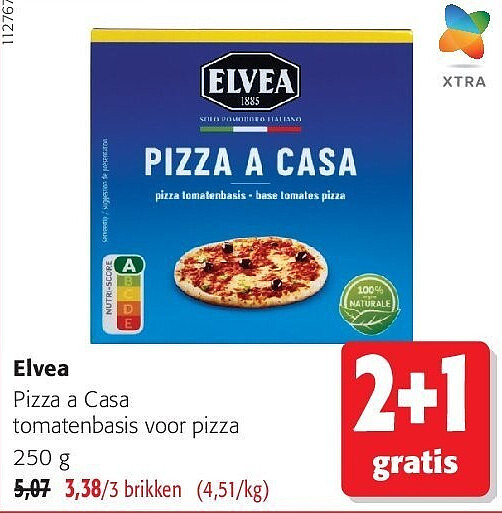 Elvea Pizza a Casa tomatenbasis voor pizza 250 g