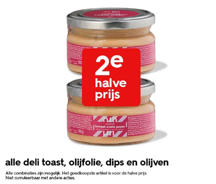 alle deli toast, olijfolie, dips en olijven