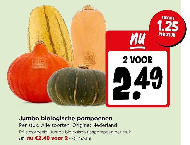 Jumbo biologische pompoenen